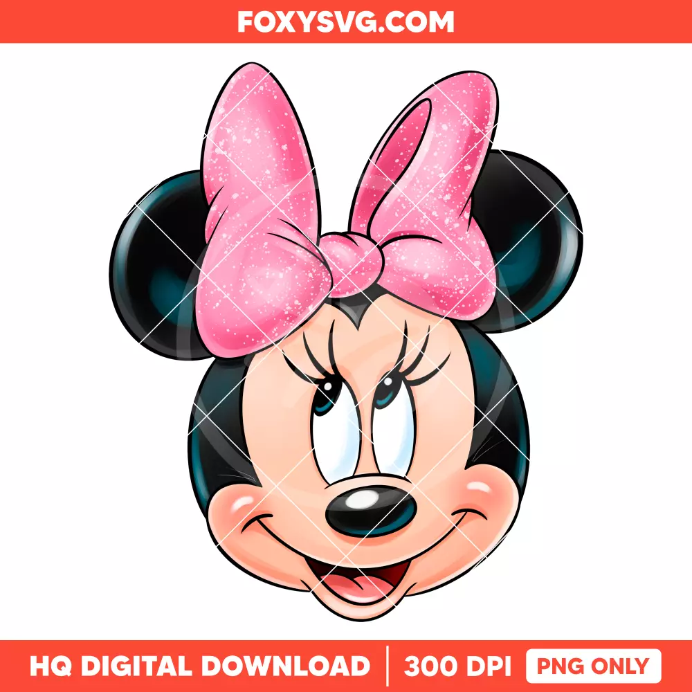 Minnie Mouse Bow Head PNG, Mickey & Friends PNG, Disney PNG, Sublimation PNG