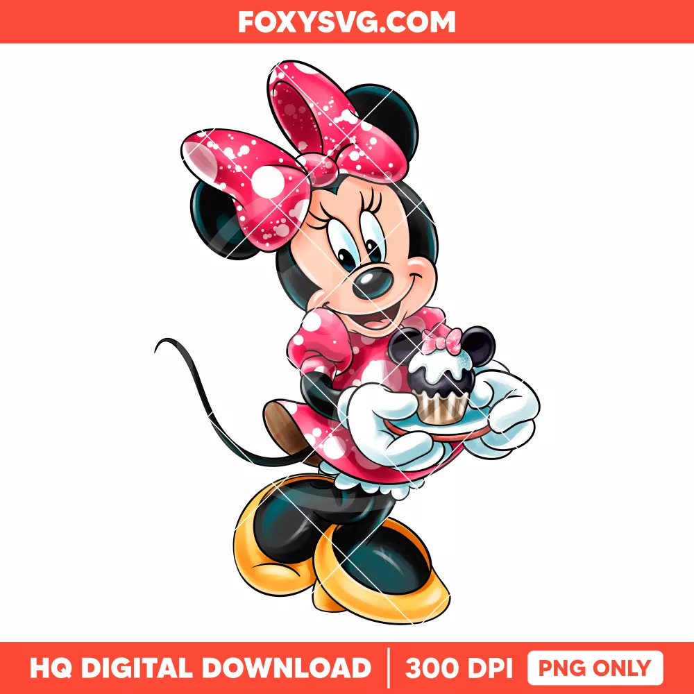Minnie Mouse Cake PNG, Mickey & Friends PNG, Disney PNG, Sublimation PNG