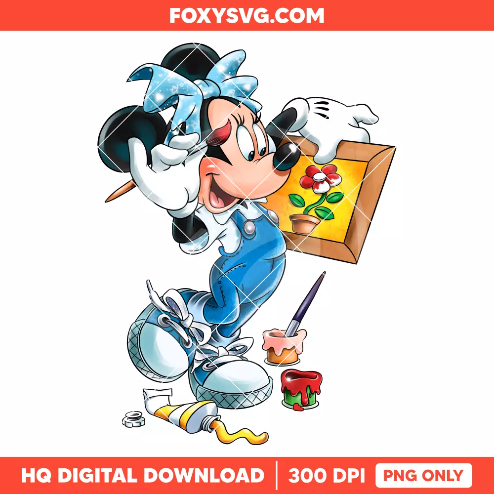 Minnie Artist PNG, Mickey & Friends PNG, Disney PNG, Sublimation PNG