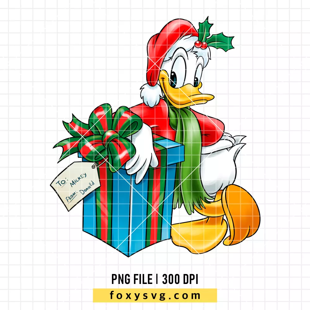 Donald Christmas PNG, Christmas PNG, Disney PNG, Sublimation PNG