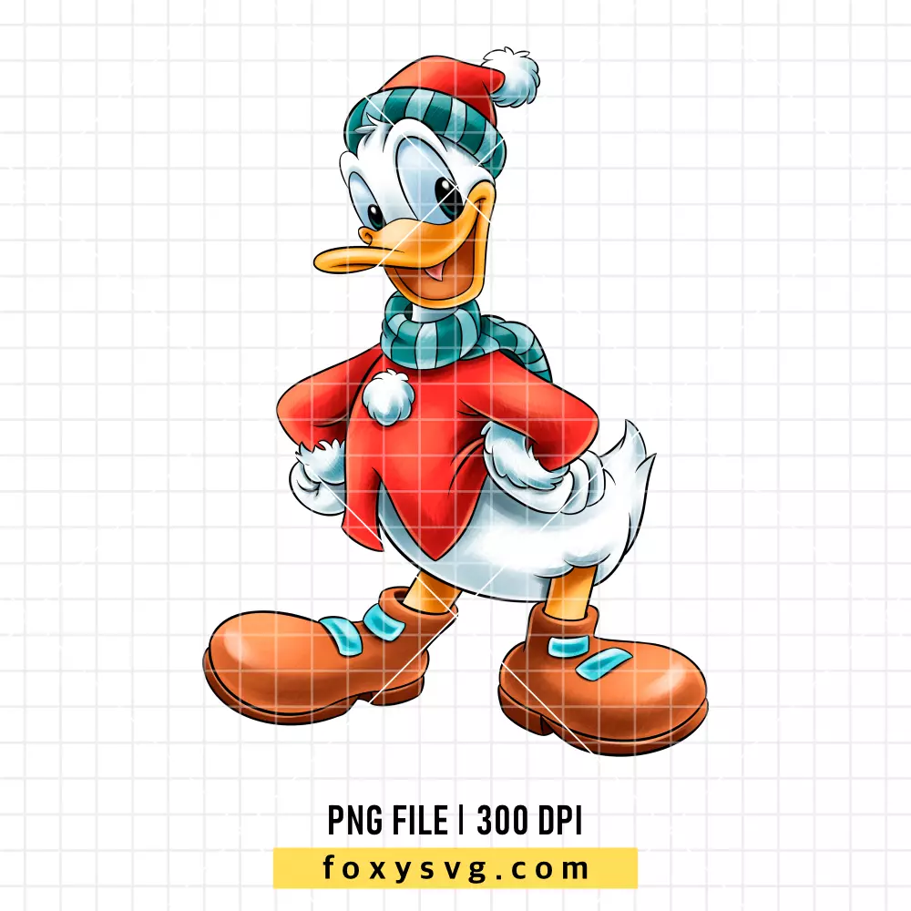 Donald Duck Christmas PNG, Christmas PNG, Disney PNG, Sublimation PNG