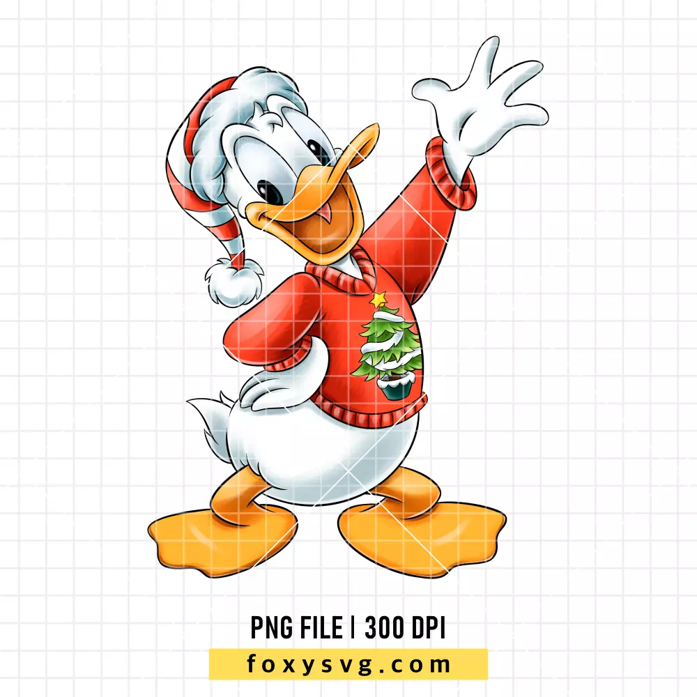 Donald Duck Christmas PNG, Christmas PNG, Disney PNG, Sublimation PNG
