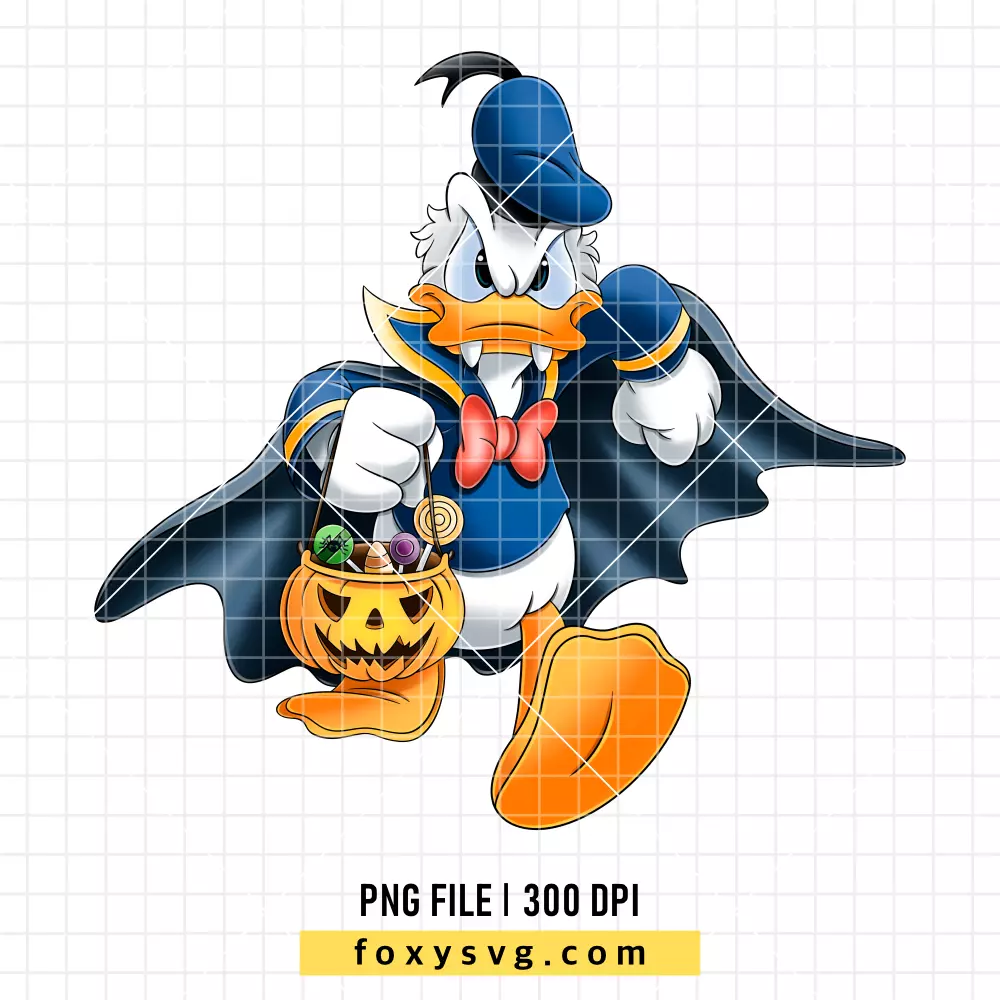 Donald Duck Halloween PNG, Halloween PNG, Disney PNG, Sublimation PNG