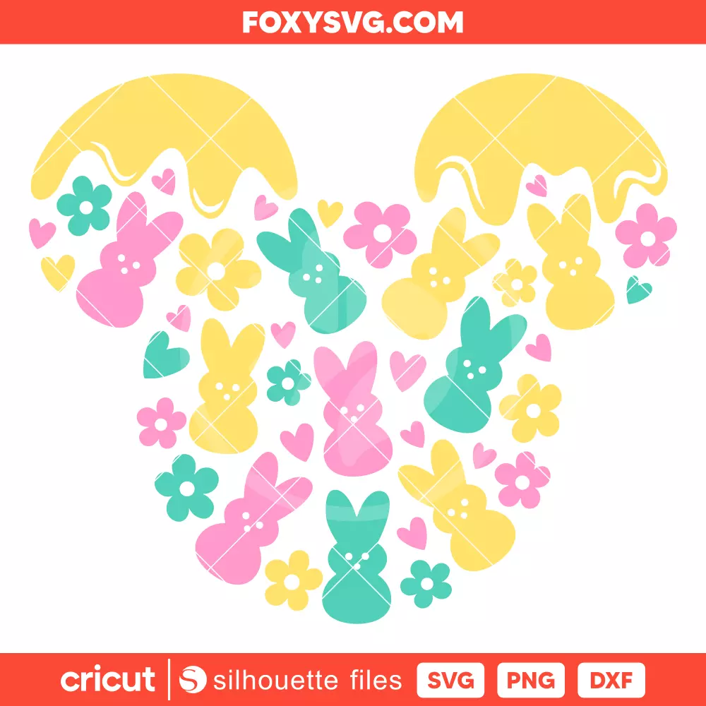 Easter Donut Mickey Svg, Happy Easter Svg, Disney Svg, Cricut, Silhouette SVG Cut File