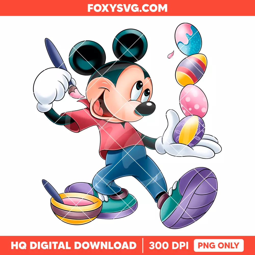 Mickey Mouse Easter PNG, Happy Easter PNG, Disney PNG, Sublimation PNG
