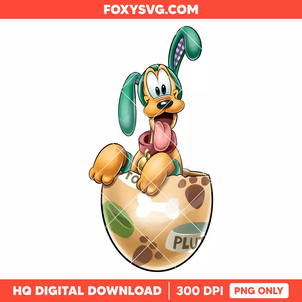 Pluto Easter Egg PNG, Happy Easter PNG, Disney PNG, Sublimation PNG