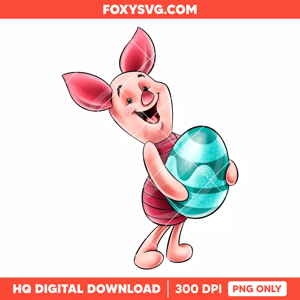 Easter Piglet PNG, Happy Easter PNG, Disney PNG, Sublimation PNG