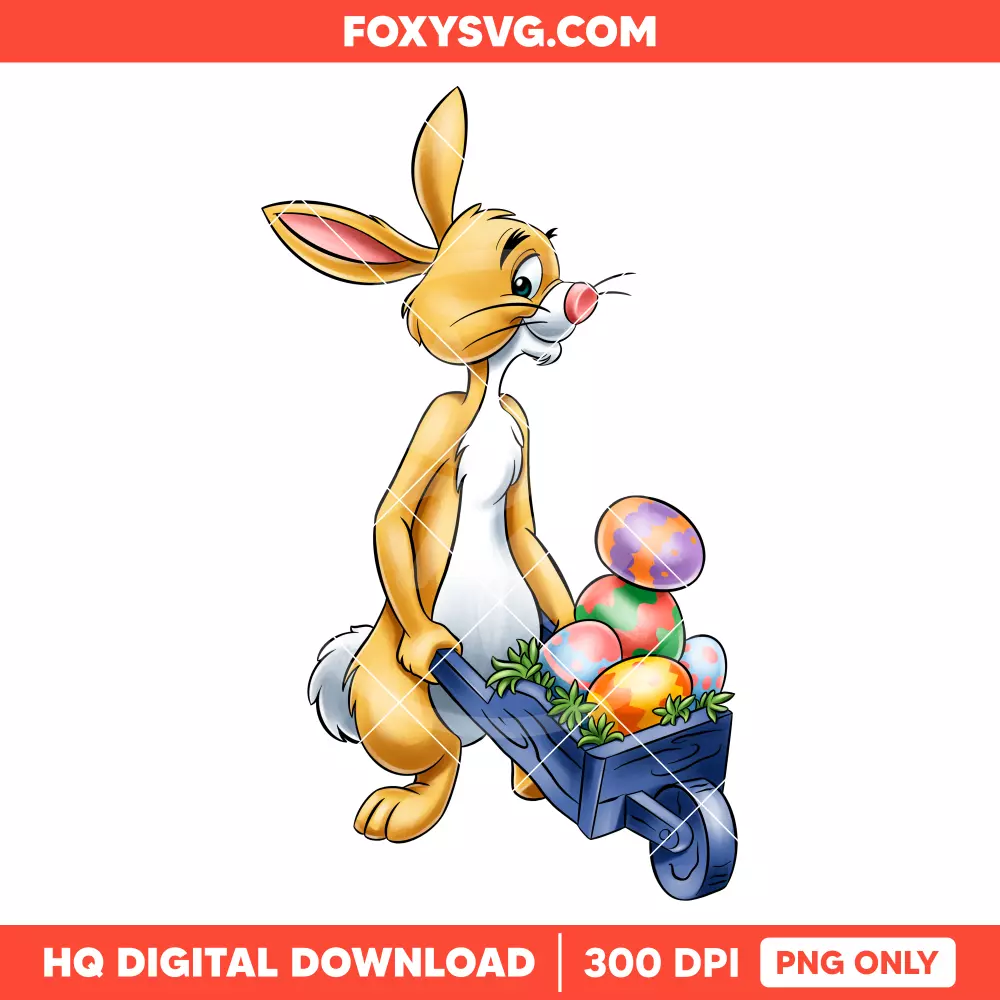Easter Rabbit PNG, Happy Easter PNG, Disney PNG, Sublimation PNG