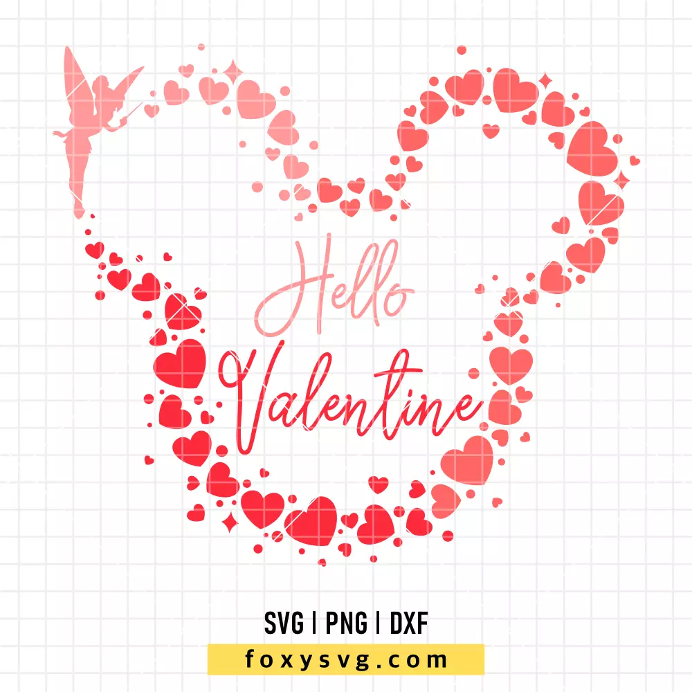 Fairy Hearts Mickey Mouse SVG | Disney SVG PNG Design for Cricut, Silhouette