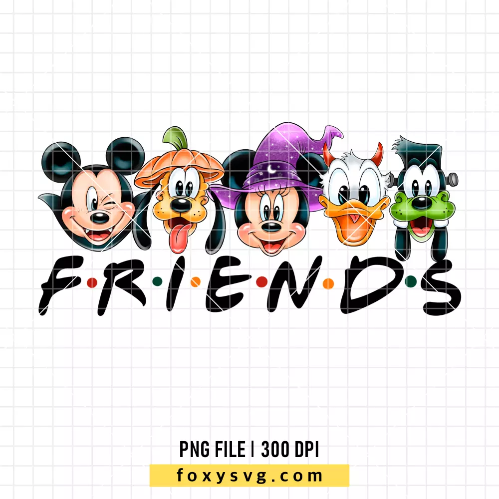 Friends Halloween PNG, Halloween PNG, Disney PNG, Sublimation PNG