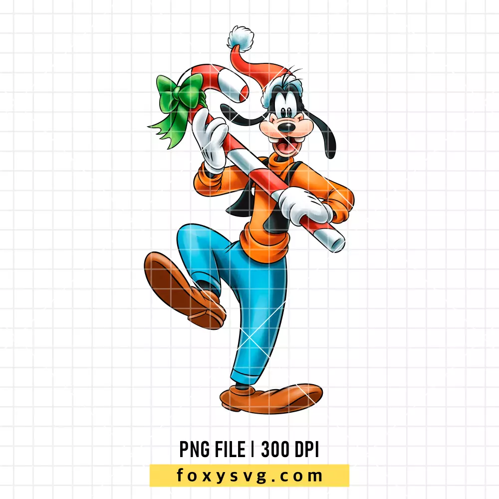 Goofy Christmas Candy PNG, Christmas PNG, Disney PNG, Sublimation PNG