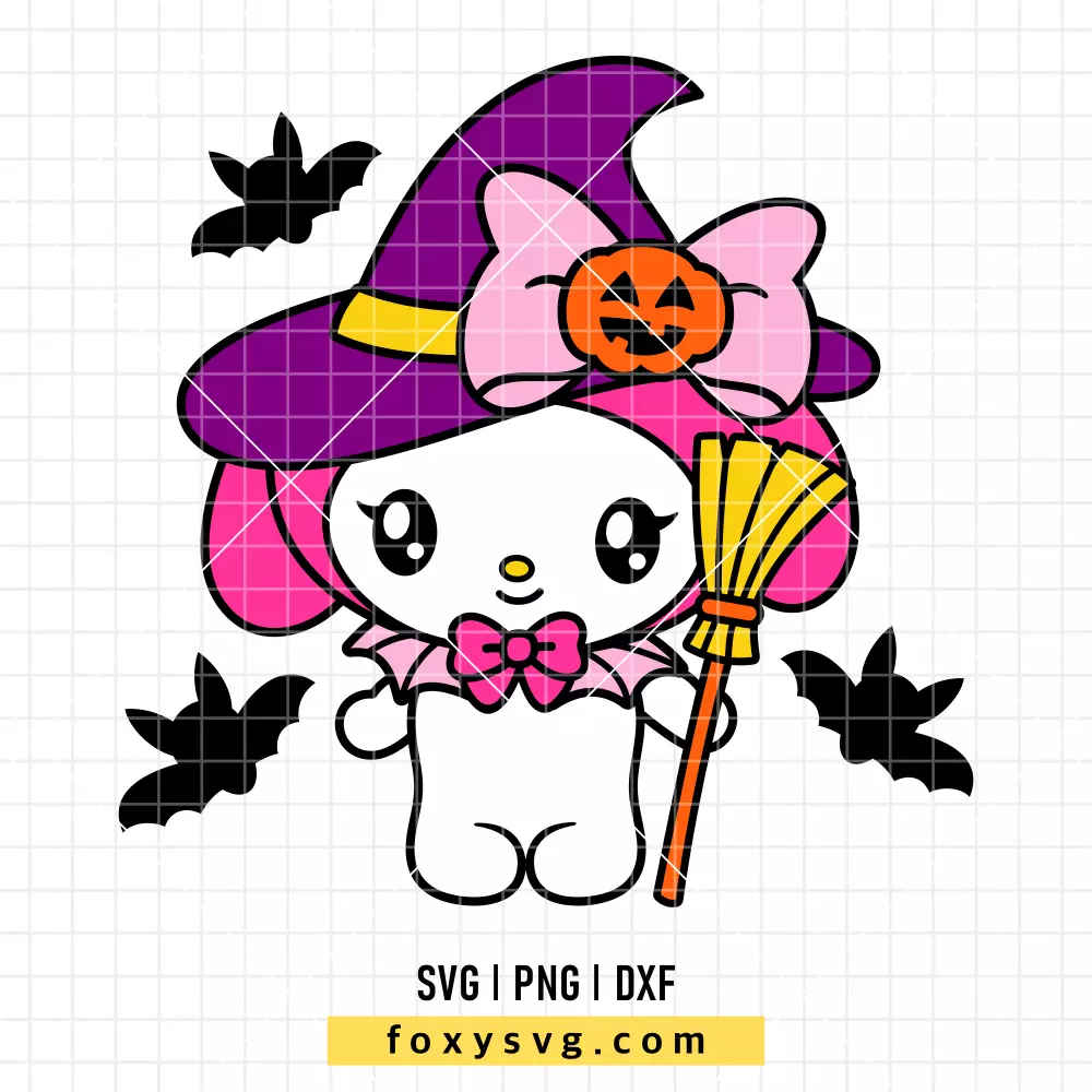 Halloween My Melody SVG | Sanrio SVG PNG Design for Cricut, Silhouette