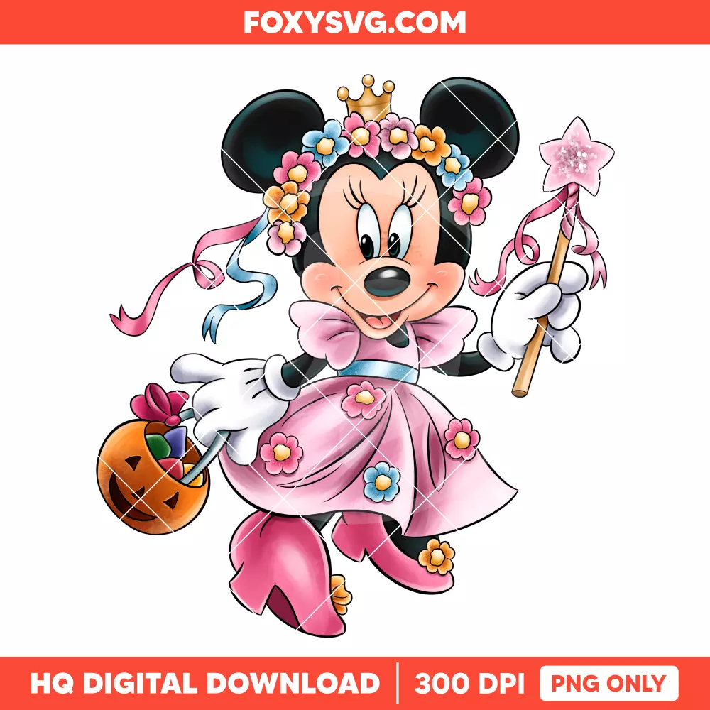 Minnie Mouse Halloween Princess PNG, Happy Halloween PNG, Disney PNG, Sublimation PNG