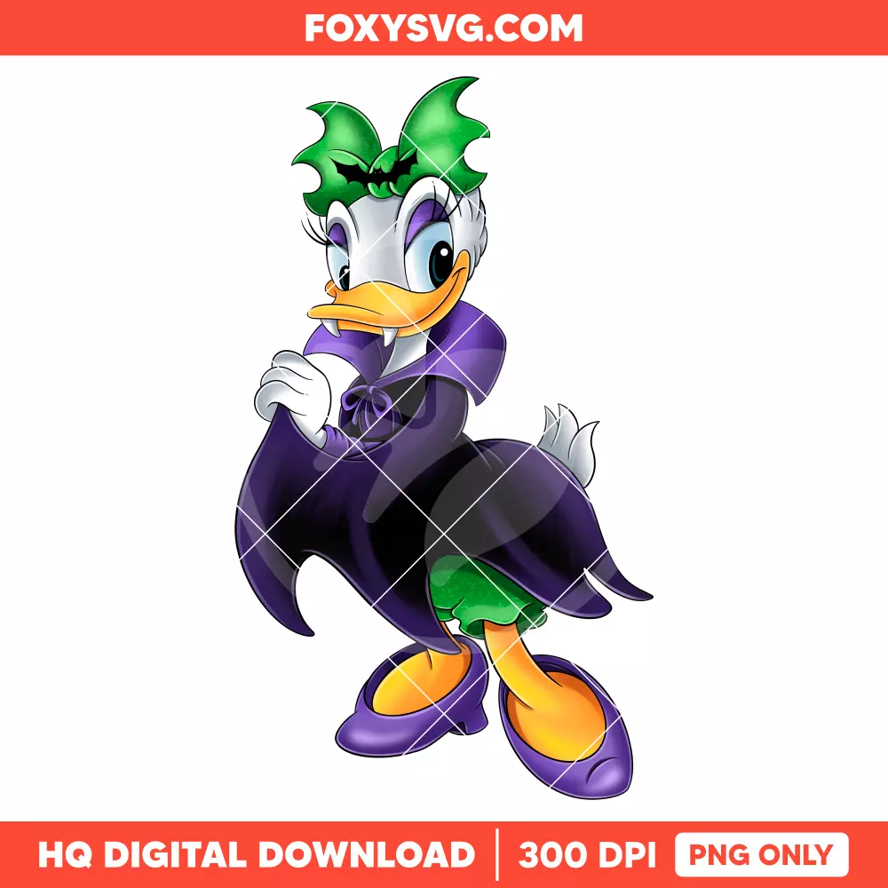 Daisy Duck Halloween PNG, Happy Halloween PNG, Disney PNG, Sublimation PNG