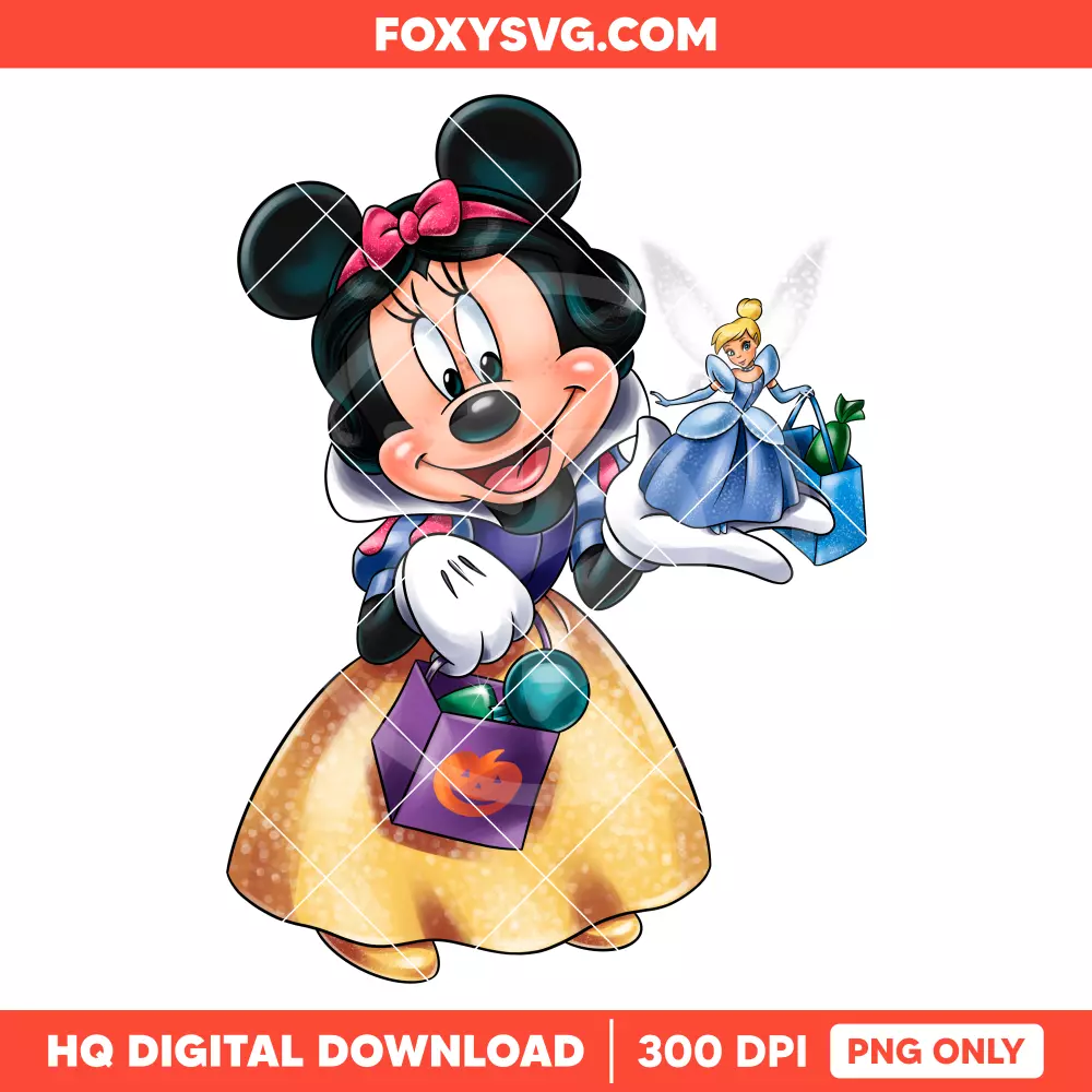 Minnie Mouse Halloween Princess PNG, Happy Halloween PNG, Disney PNG, Sublimation PNG