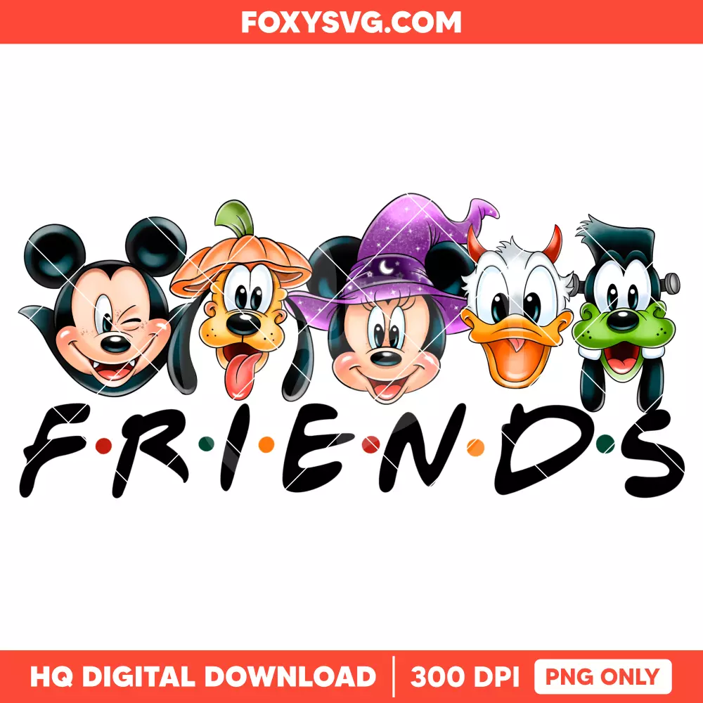 Friends Halloween PNG, Happy Halloween PNG, Disney PNG, Sublimation PNG