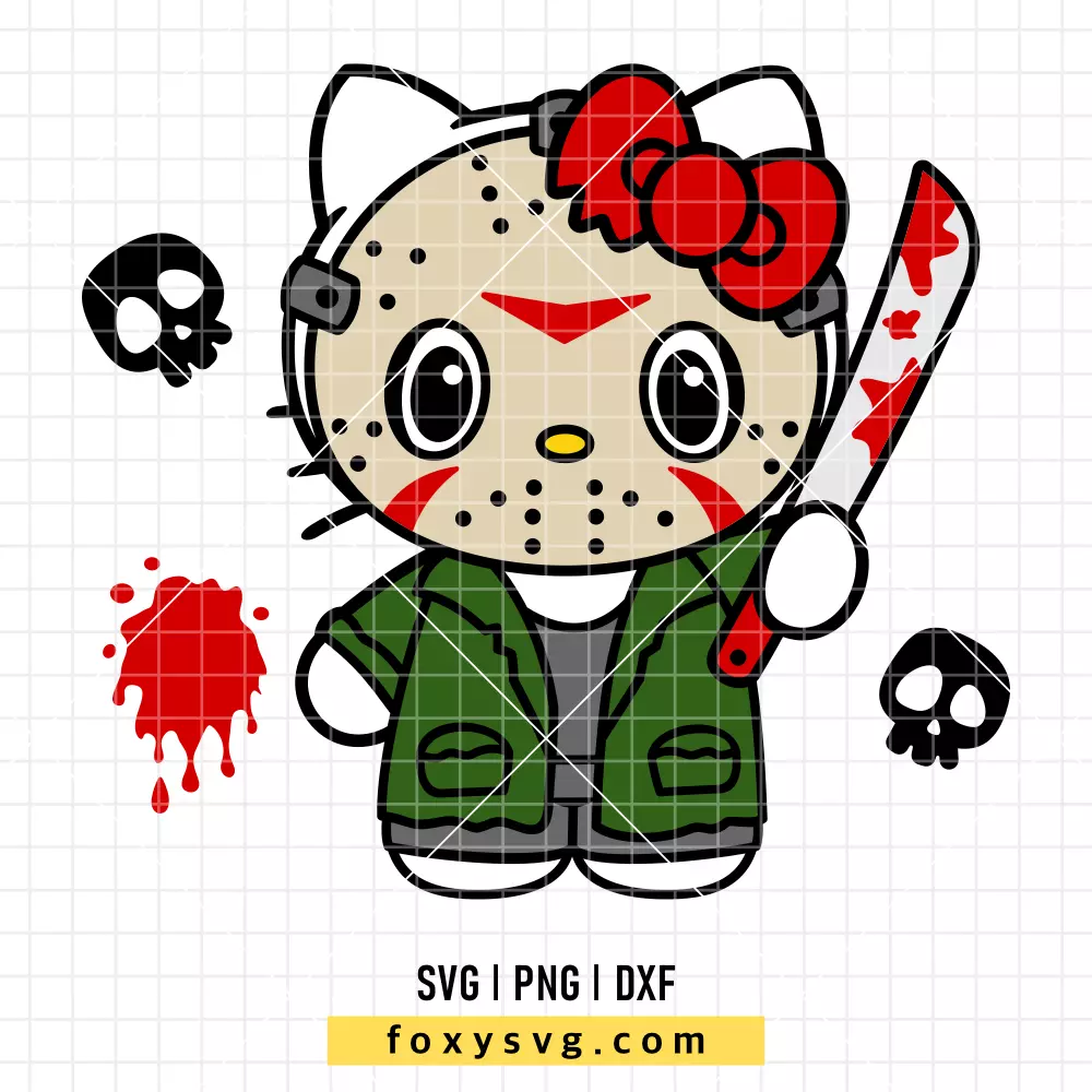 Hello Kitty Jason SVG | Sanrio SVG PNG Design for Cricut, Silhouette
