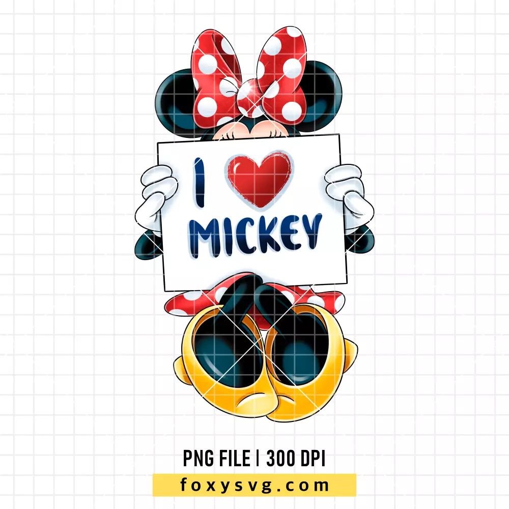 I Love Mickey Valentine PNG, Valentine’s Day PNG, Disney PNG, Sublimation PNG