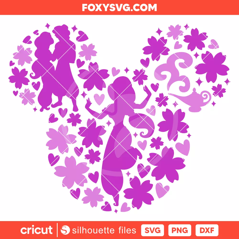 Jasmine Aladdin Svg, Disney Princess Svg, Cricut, Silhouette SVG Cut File