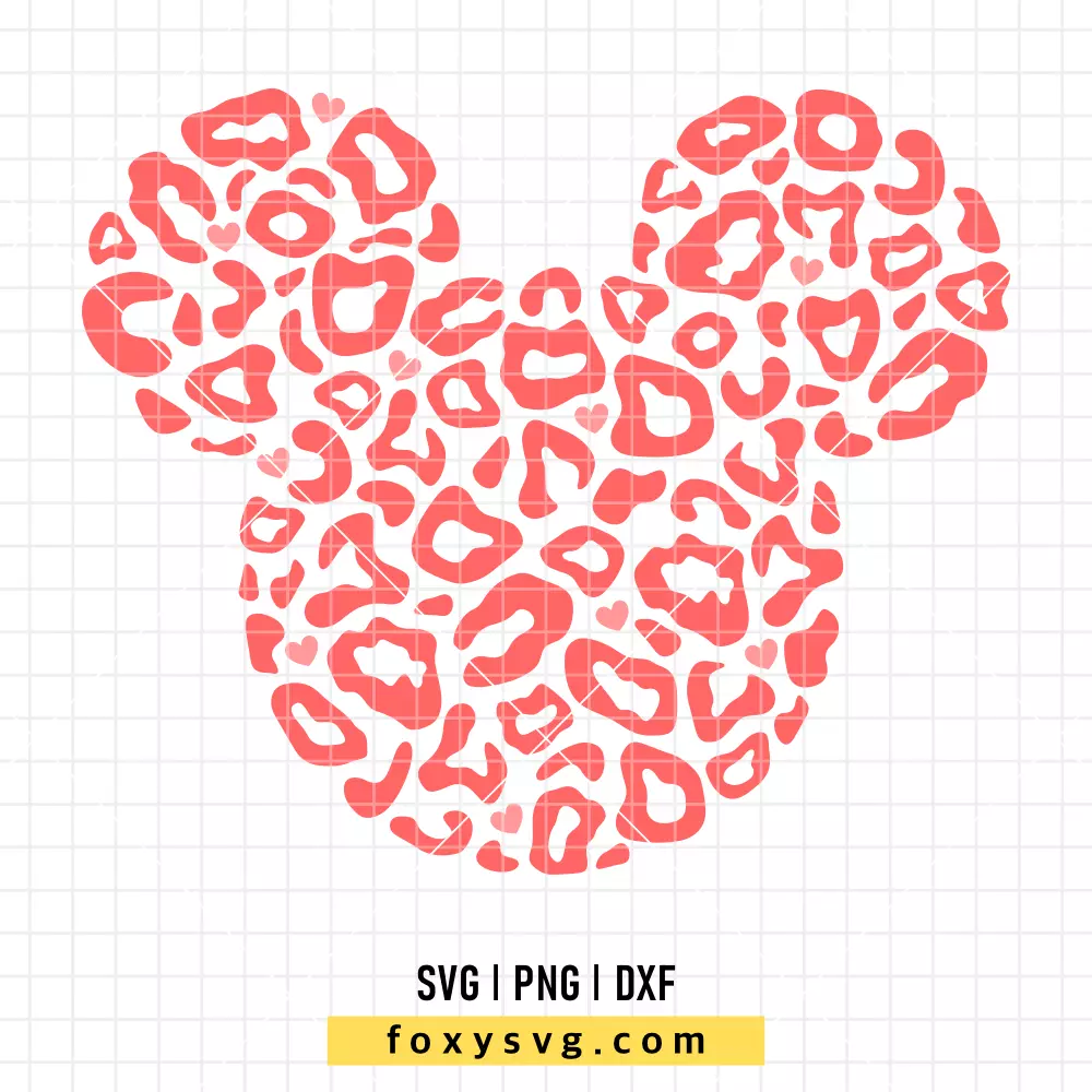 Leopard Skin Mickey SVG, PNG | Disney SVG Cut File for Cricut & Silhouette