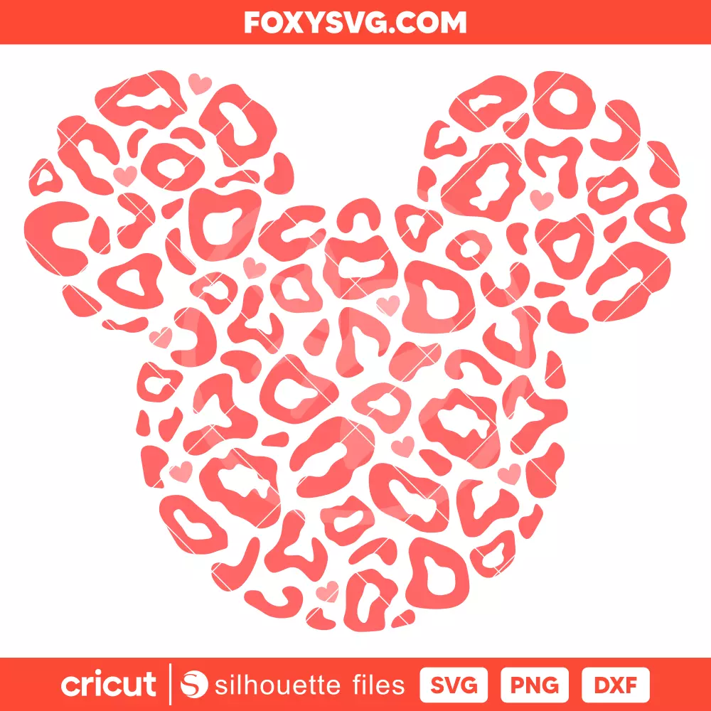 Leopard Skin Mickey Svg, Summer Svg, Disney Svg, Cricut, Silhouette SVG Cut File