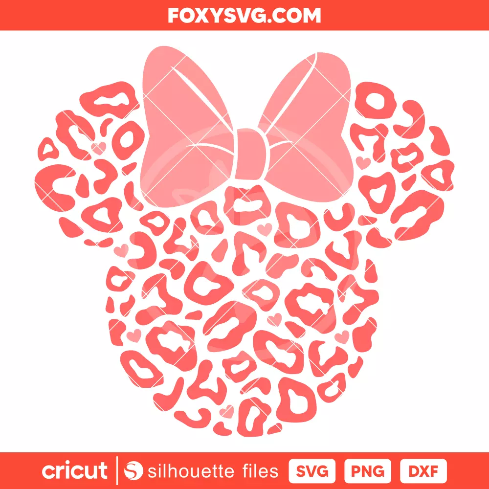 Leopard Skin Minnie Svg, Summer Svg, Disney Svg, Cricut, Silhouette SVG Cut File