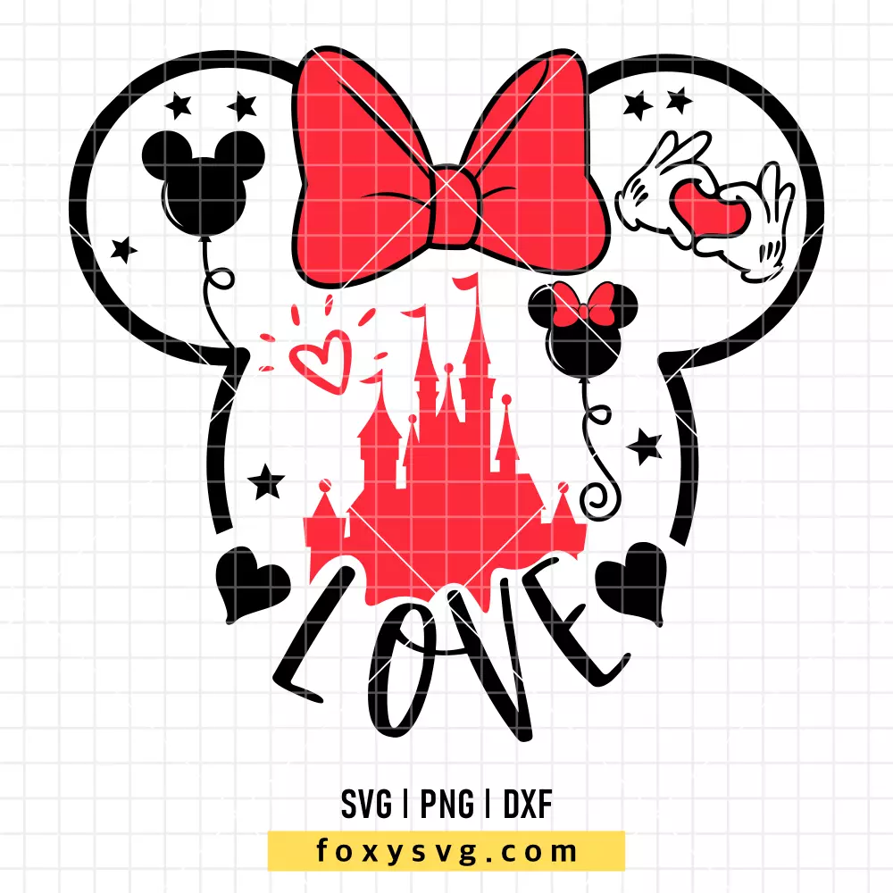 Love Minnie Mouse SVG | Disney SVG PNG Design for Cricut, Silhouette