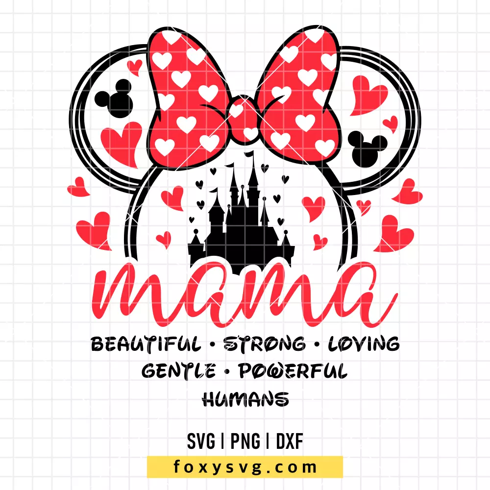 Mama Heart Minnie Mouse SVG, PNG | Disney SVG Cut File for Cricut & Silhouette