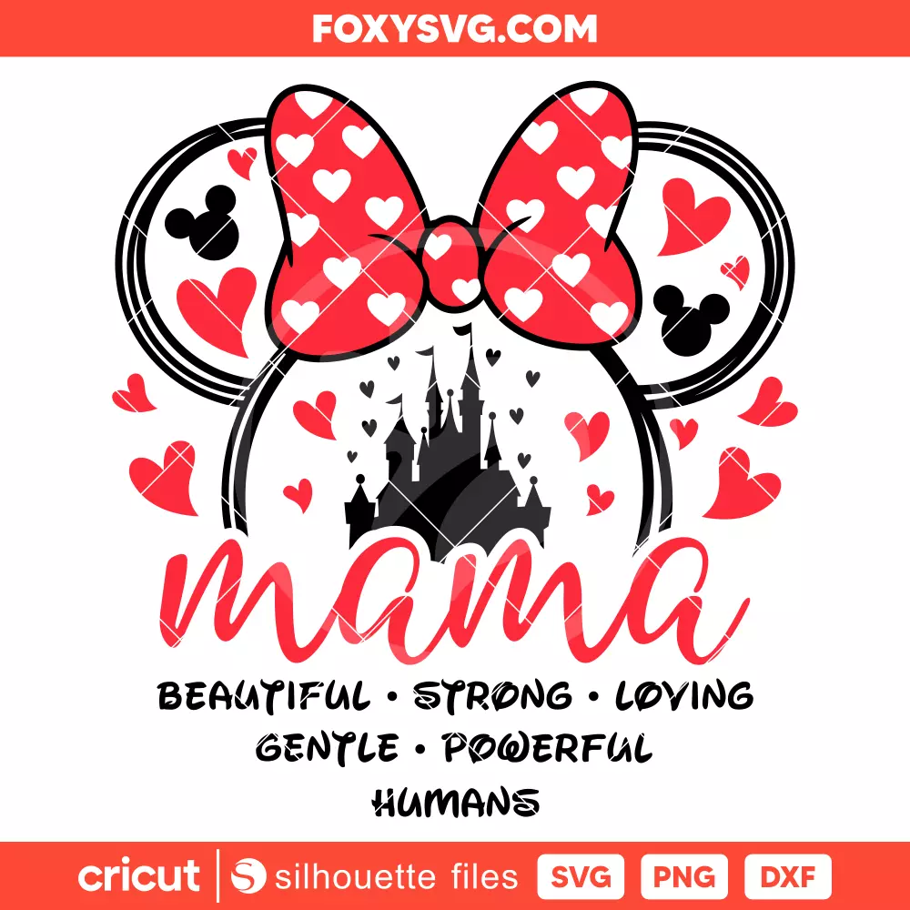 Mama Heart Minnie Mouse Svg, Mother's Day Svg, Disney Svg, Cricut, Silhouette SVG Cut File