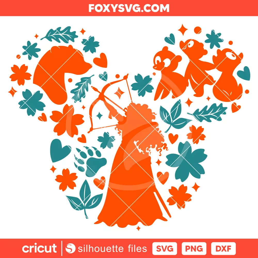 Merida Brave Svg, Disney Princess Svg, Cricut, Silhouette SVG Cut File