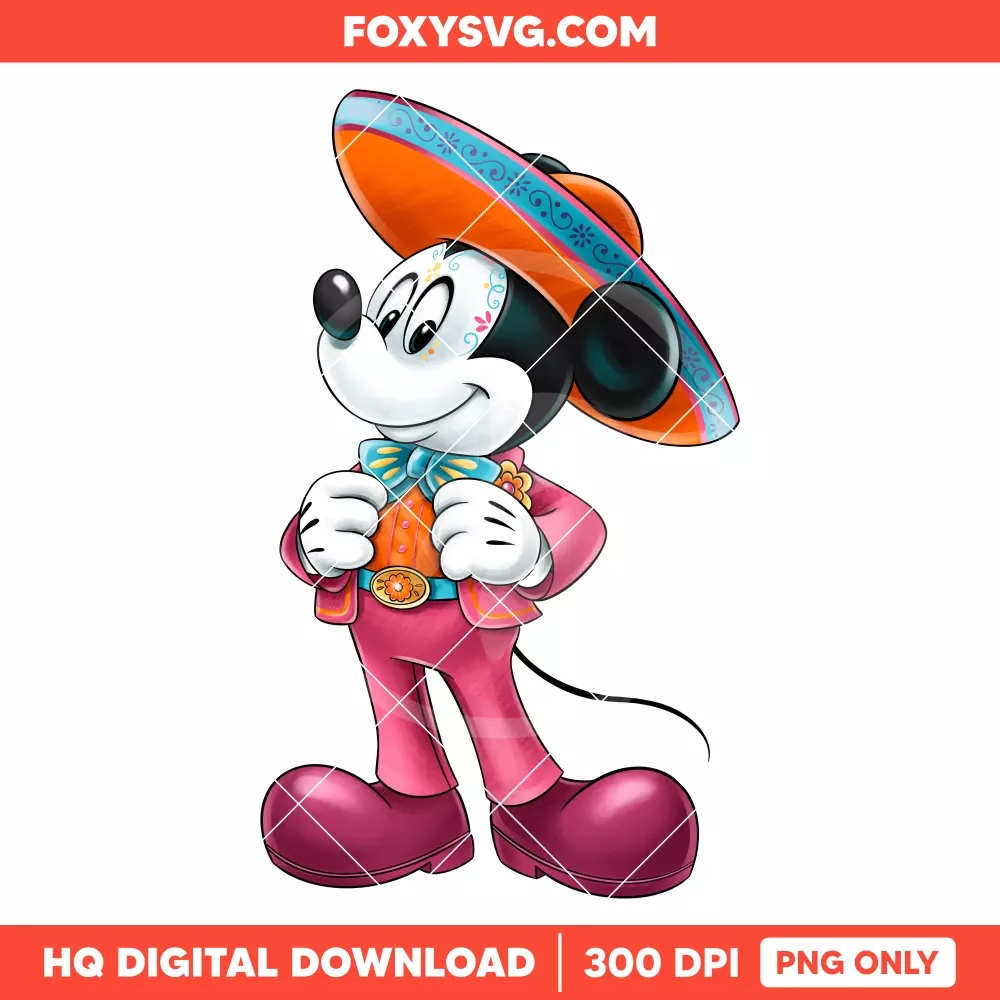 Mickey El Día de Muertos PNG, Mexico PNG, Disney PNG, Sublimation PNG