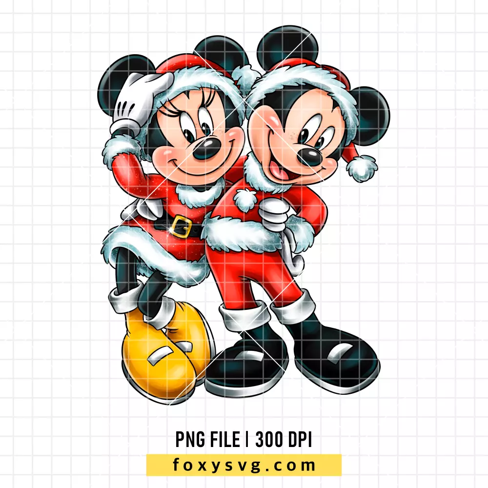 Mickey & Minnie Christmas PNG, Christmas PNG, Disney PNG, Sublimation PNG