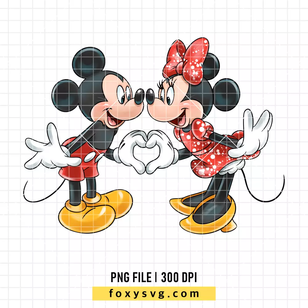 Mickey & Minnie Valentine PNG, Valentine’s Day PNG, Disney PNG, Sublimation PNG
