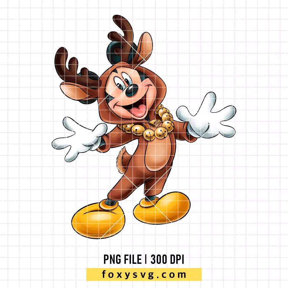 Mickey Christmas Deer PNG, Christmas PNG, Disney PNG, Sublimation PNG