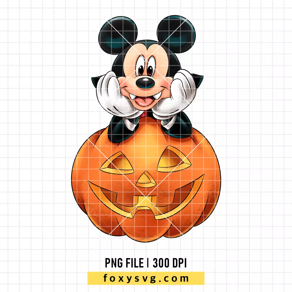 Mickey Mouse Pumpkin PNG, Halloween PNG, Disney PNG, Sublimation PNG