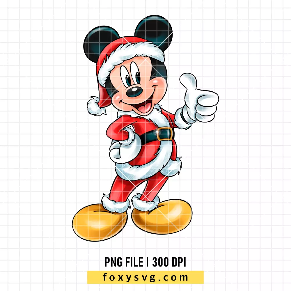 Mickey Santa Christmas PNG, Christmas PNG, Disney PNG, Sublimation PNG