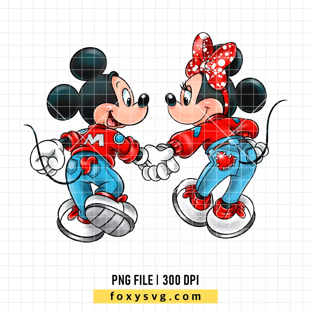 Mickey and Minnie In Love PNG, Valentine’s Day PNG, Disney PNG, Sublimation PNG