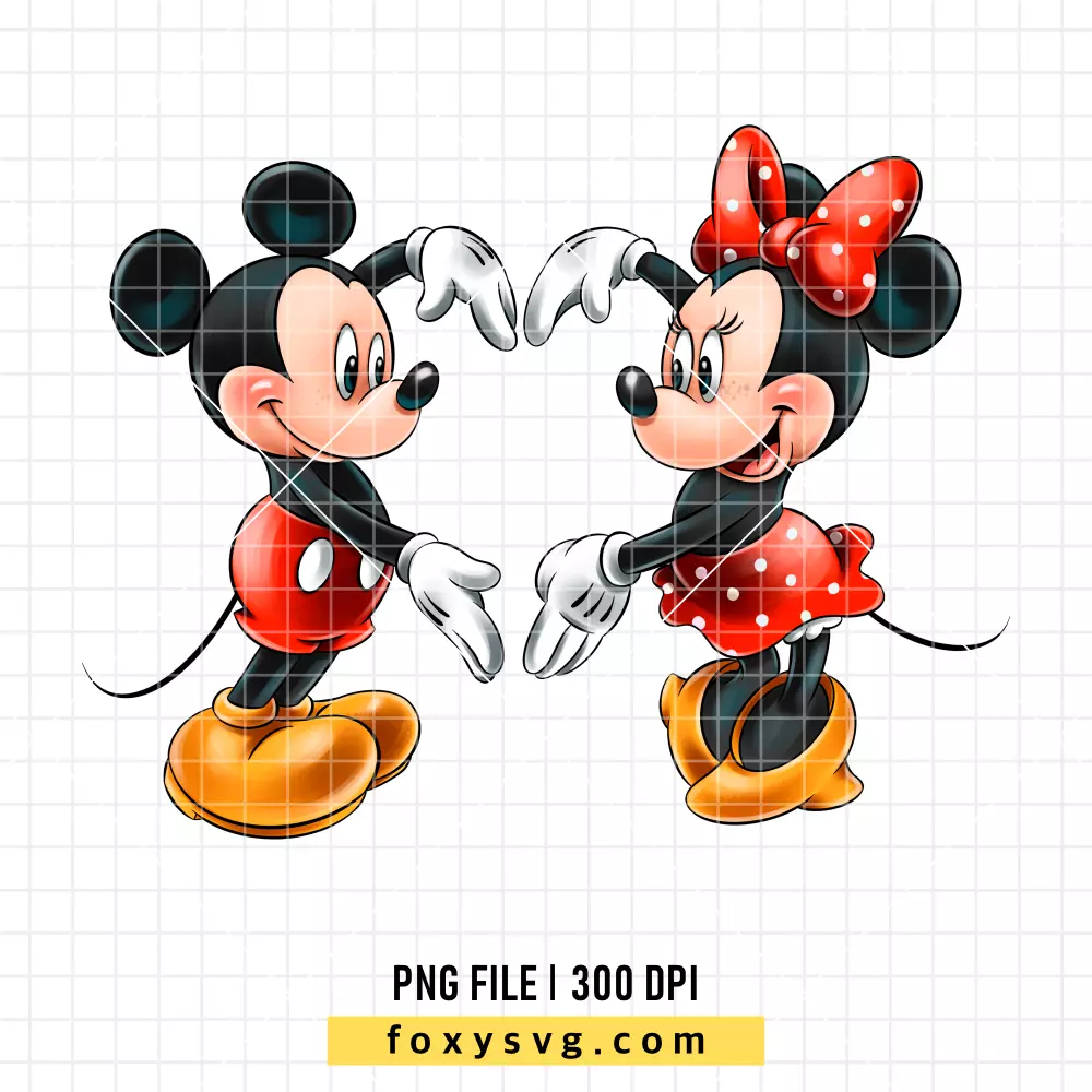 Mickey and Minnie Valentine PNG, Valentine’s Day PNG, Disney PNG, Sublimation PNG