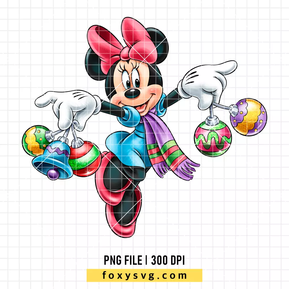 Minnie Christmas Balls PNG, Christmas PNG, Disney PNG, Sublimation PNG