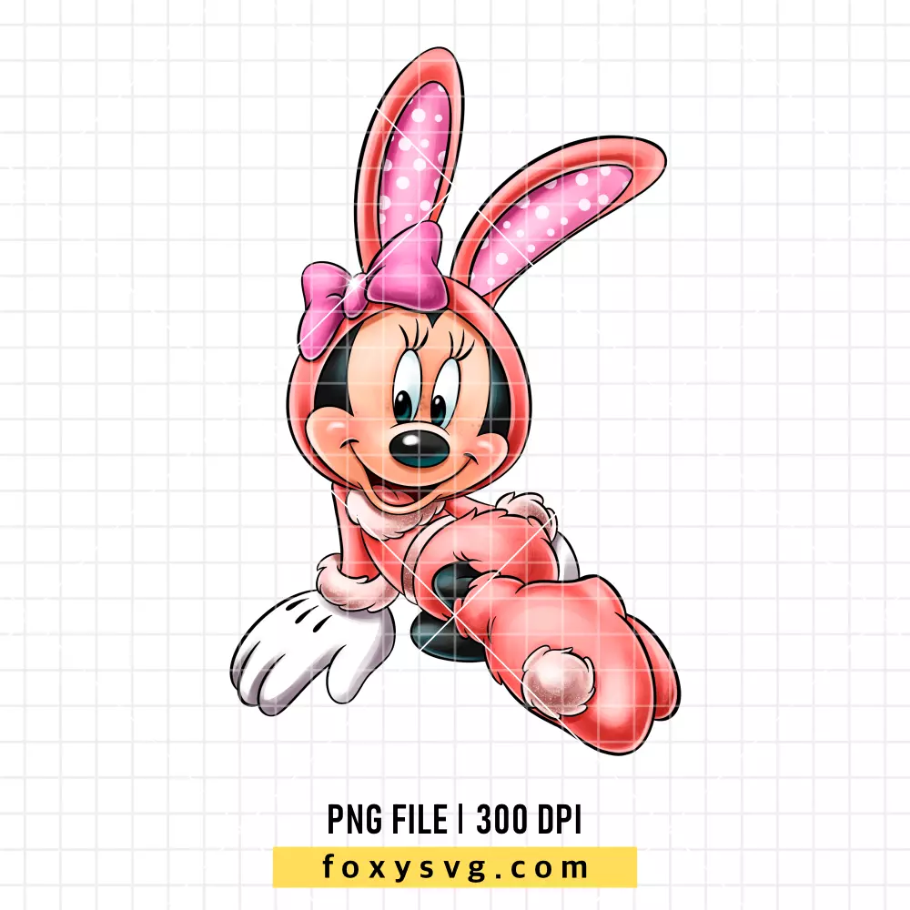 Minnie Easter Bunny PNG, Happy Easter PNG, Disney PNG, Sublimation PNG