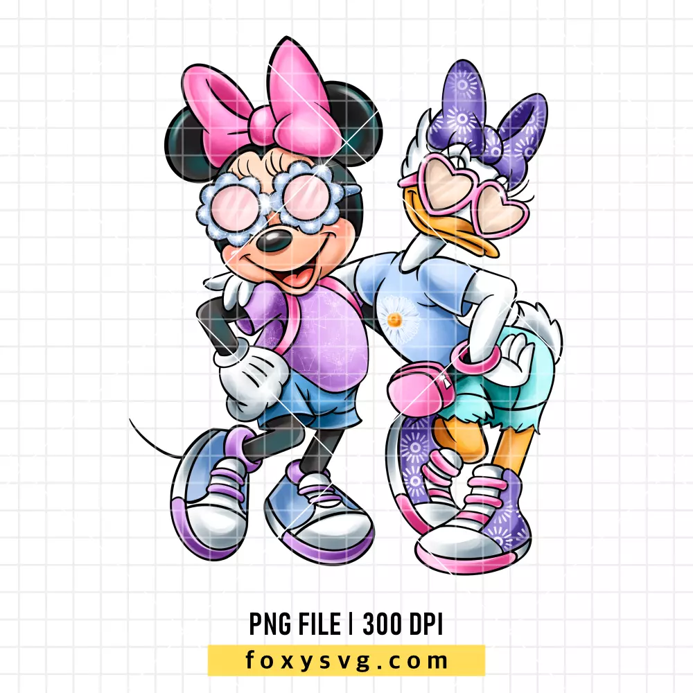 Minnie & Daisy Sunglasses PNG, Mickey & Friends PNG, Disney PNG, Sublimation PNG
