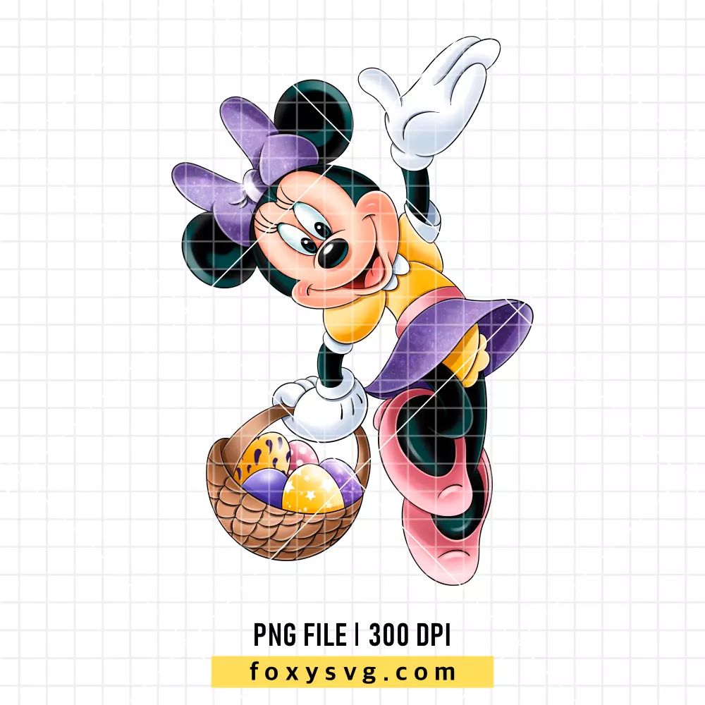 Minnie Mouse Easter PNG, Happy Easter PNG, Disney PNG, Sublimation PNG