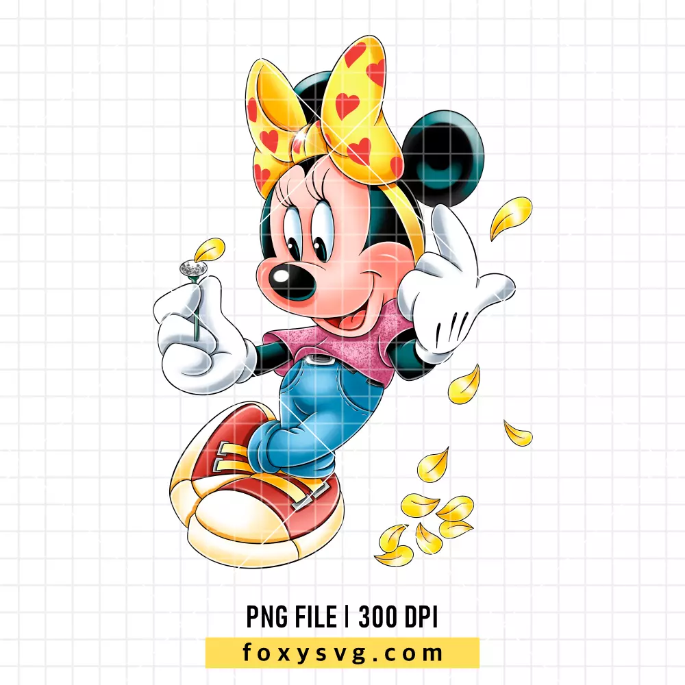 Minnie Mouse Flower PNG, Mickey & Friends PNG, Disney PNG, Sublimation PNG