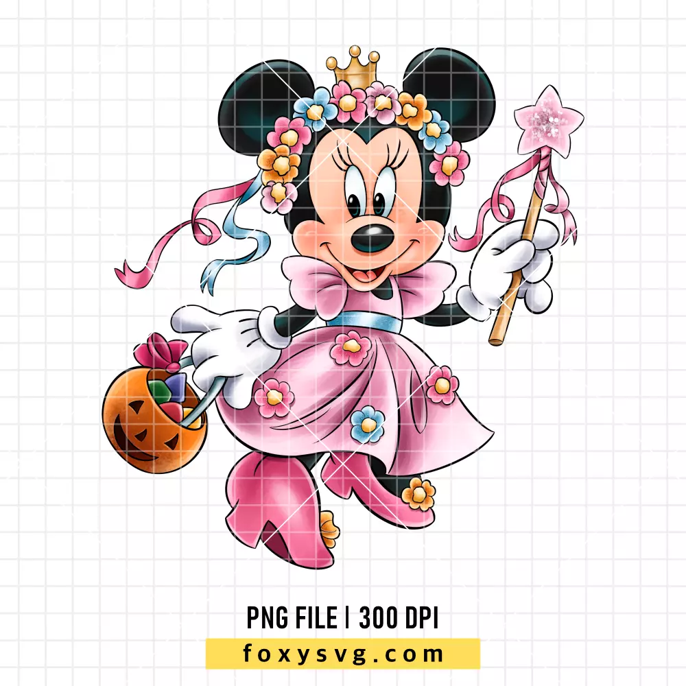 Minnie Mouse Halloween Princess PNG, Halloween PNG, Disney PNG, Sublimation PNG