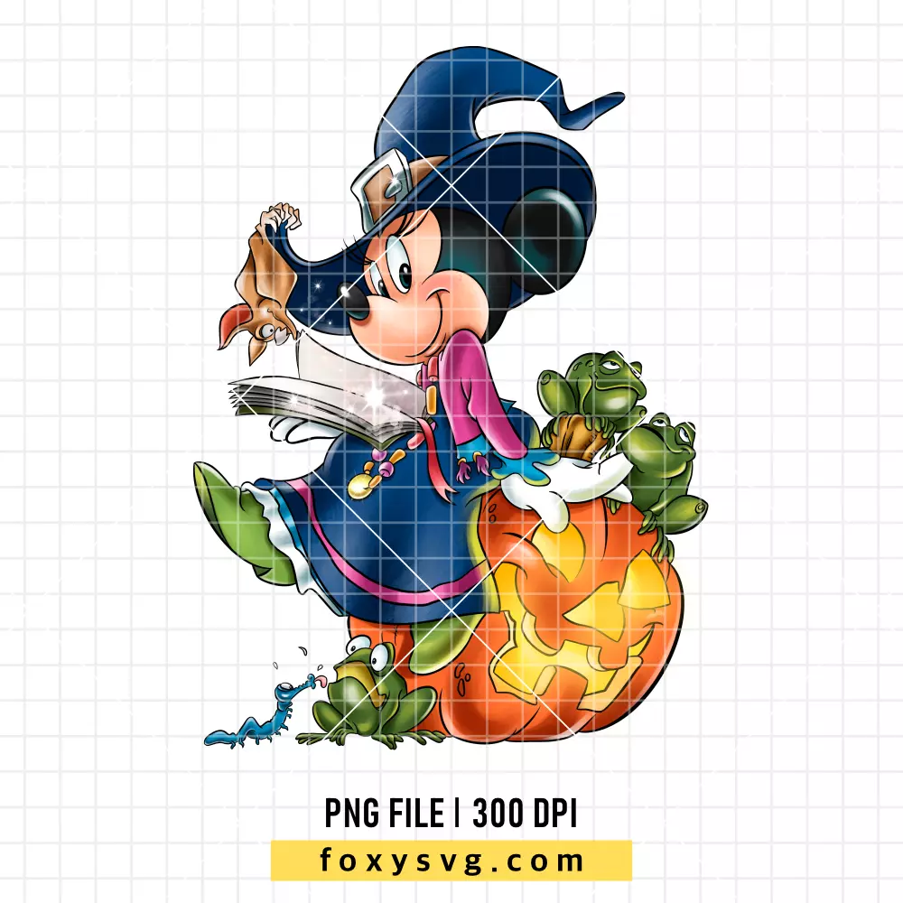Halloween Witch Minnie Mouse PNG, Halloween PNG, Disney PNG, Sublimation PNG
