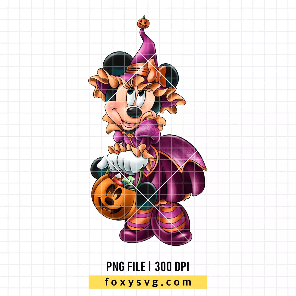 Halloween Witch Minnie Mouse PNG, Halloween PNG, Disney PNG, Sublimation PNG