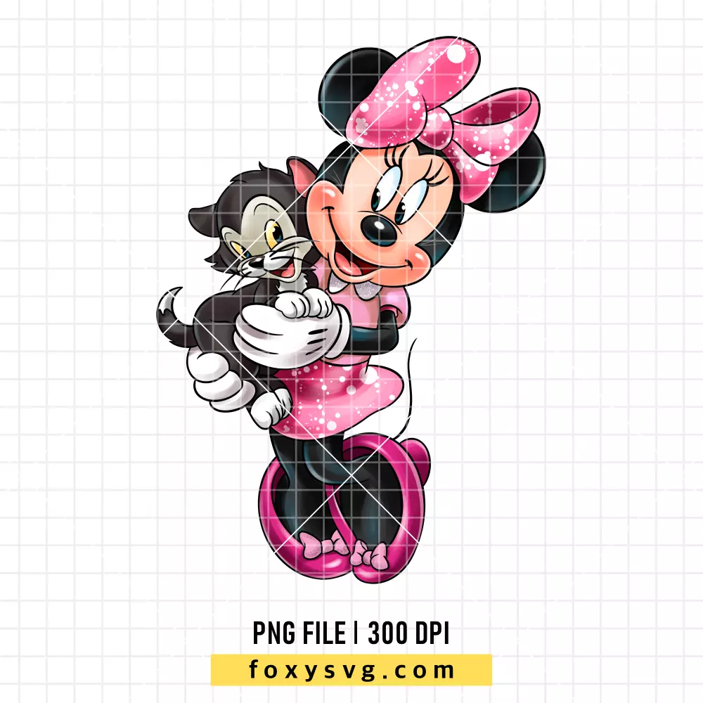 Minnie Mouse with Cat PNG, Mickey & Friends PNG, Disney PNG, Sublimation PNG