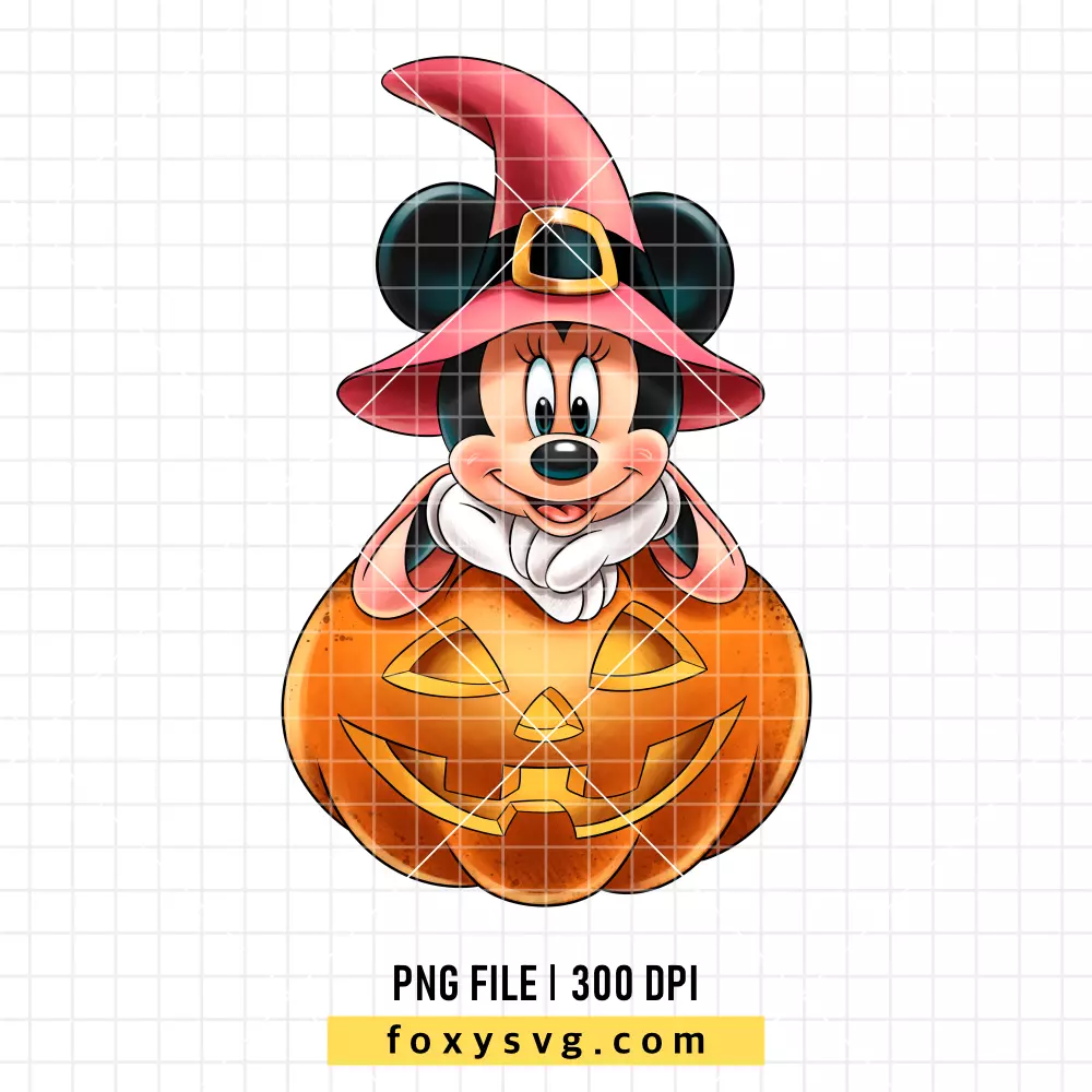 Minnie Mouse Pumpkin PNG, Halloween PNG, Disney PNG, Sublimation PNG