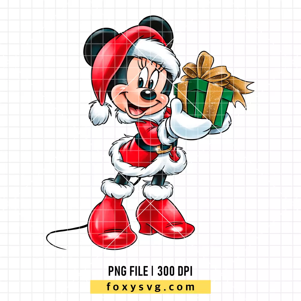 Minnie Santa Christmas PNG, Christmas PNG, Disney PNG, Sublimation PNG