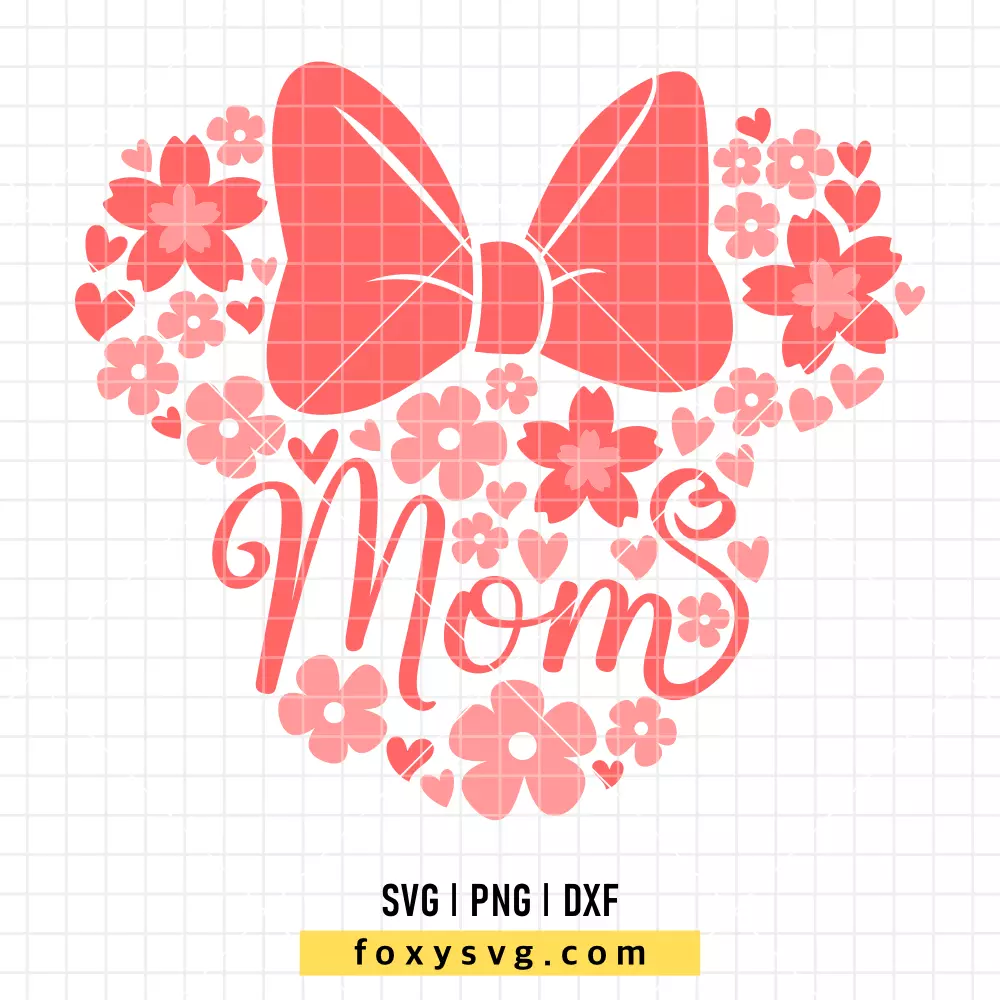 Mom Minnie Mouse SVG, PNG | Disney SVG Cut File for Cricut & Silhouette